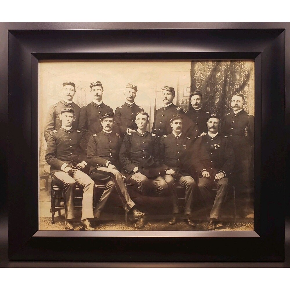Framed Poster/Print/Picture/9th Calvary Officers, U.S.ARMY, Old West Photo Print
